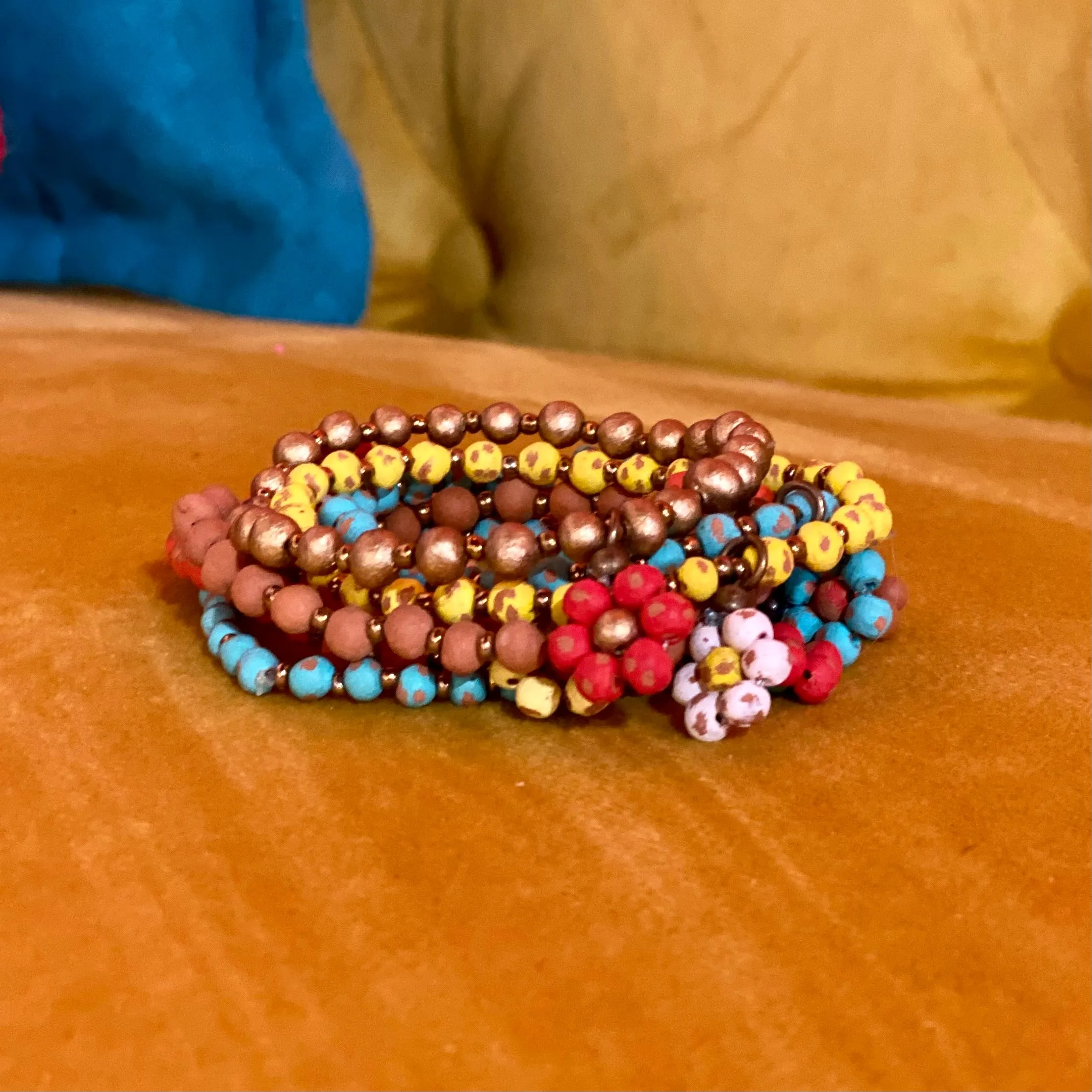 Ceramic Daisy Bracelet