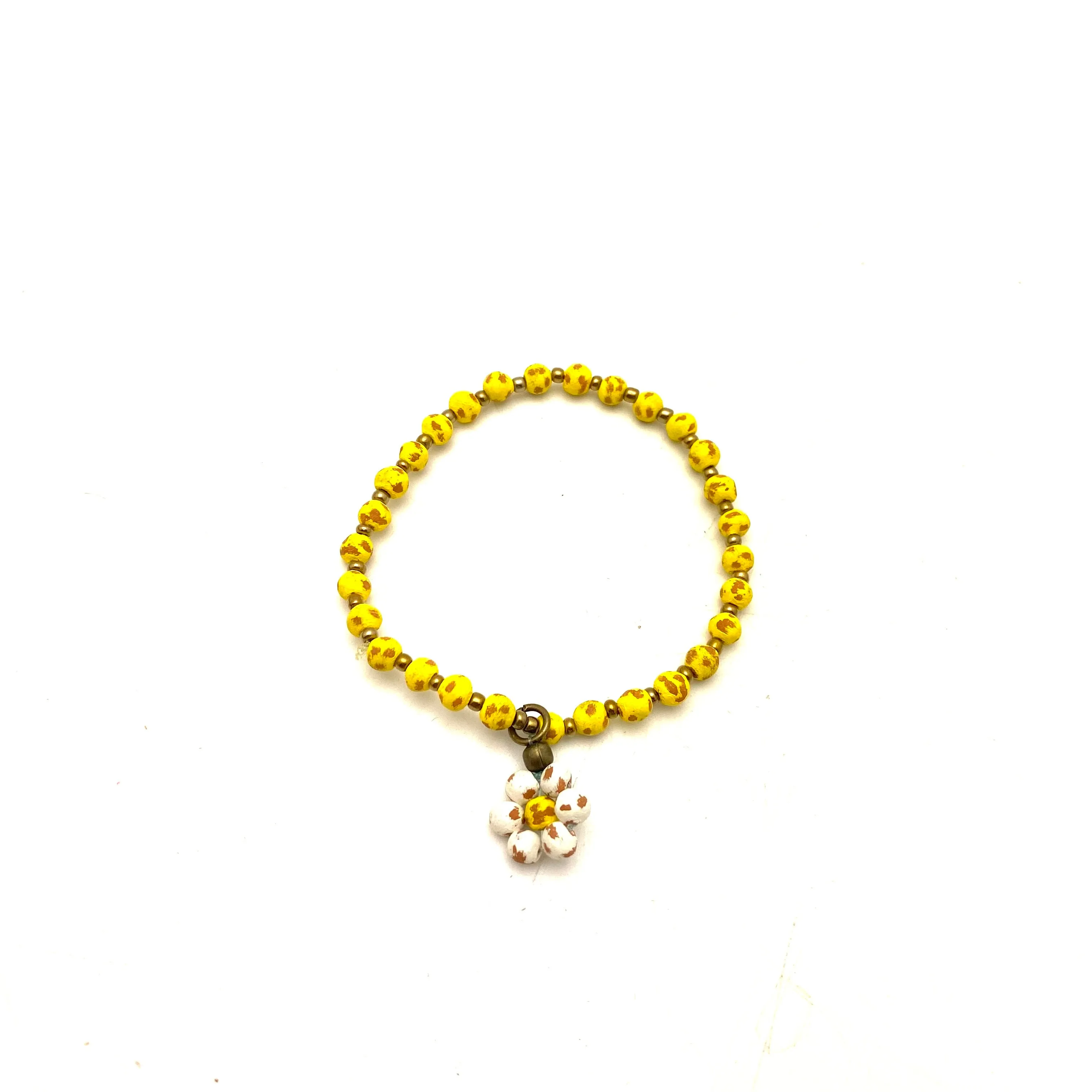 Ceramic Daisy Bracelet