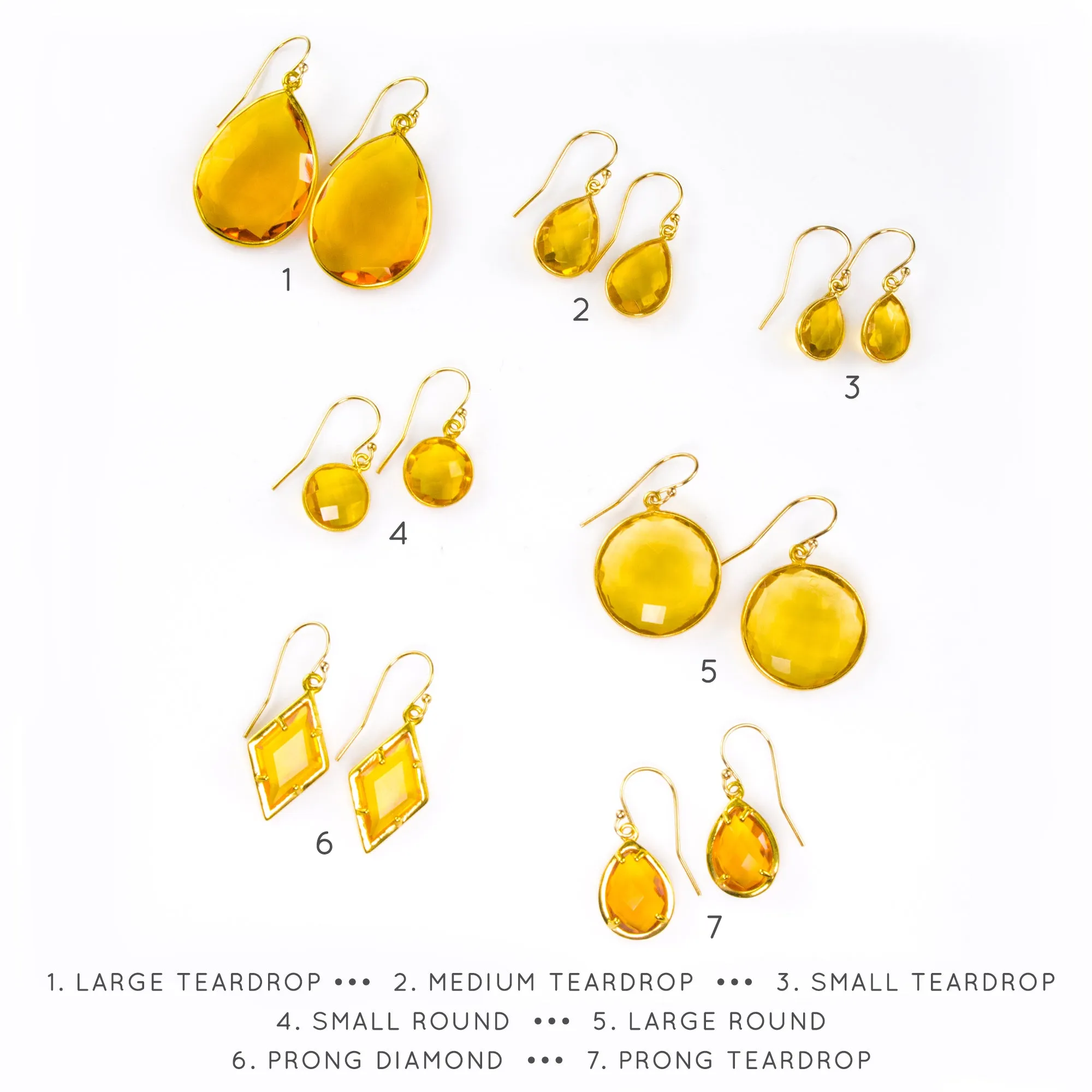 Citrine Earrings : November Birthstone