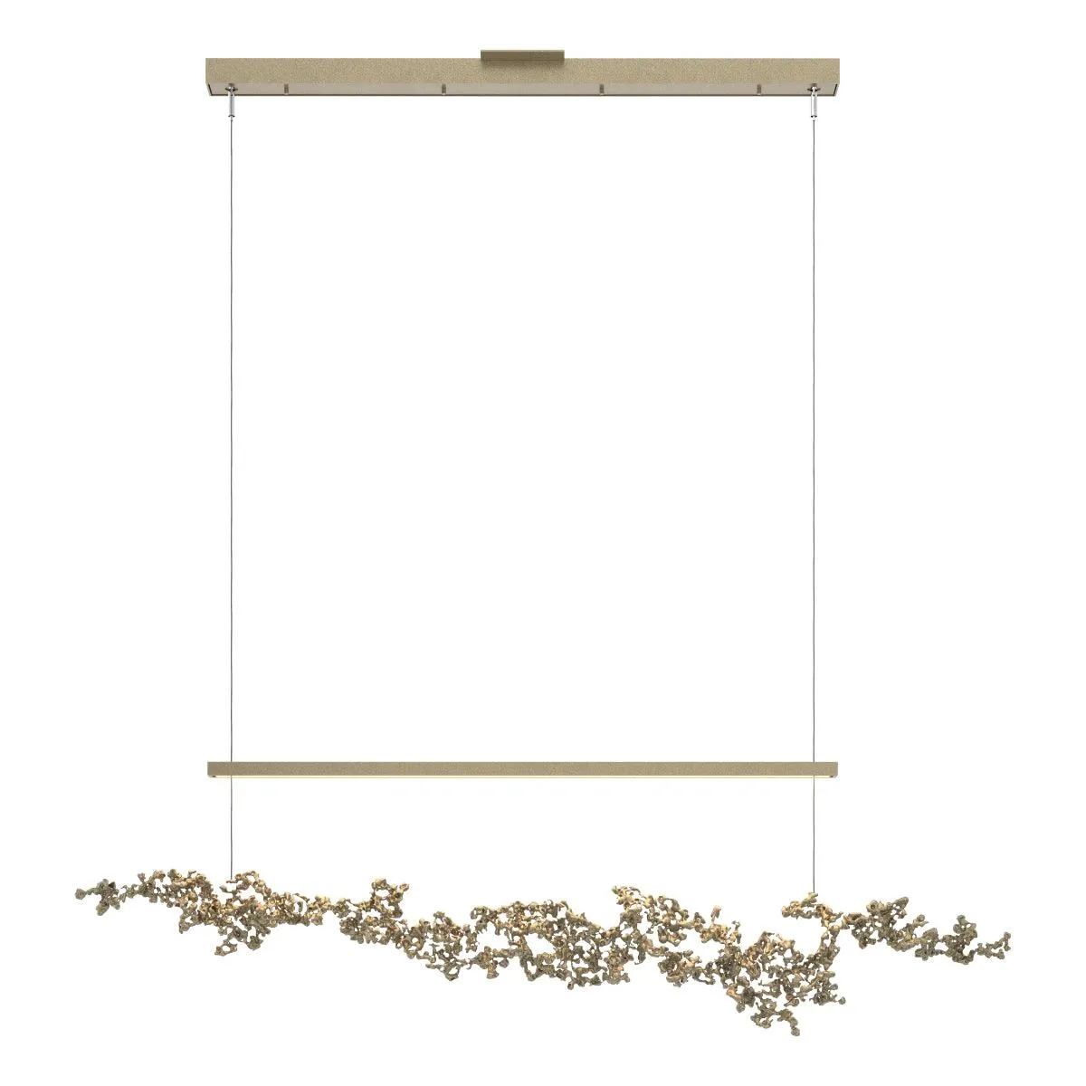 Coral 56 in. LED Linear Pendant Light Soft Gold finish