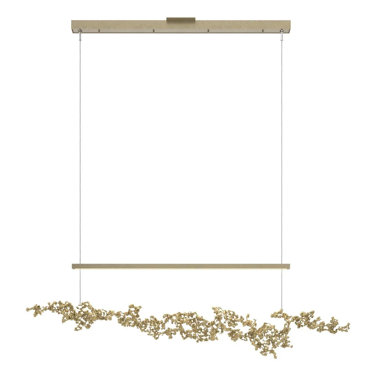 Coral 56 in. LED Linear Pendant Light Soft Gold finish