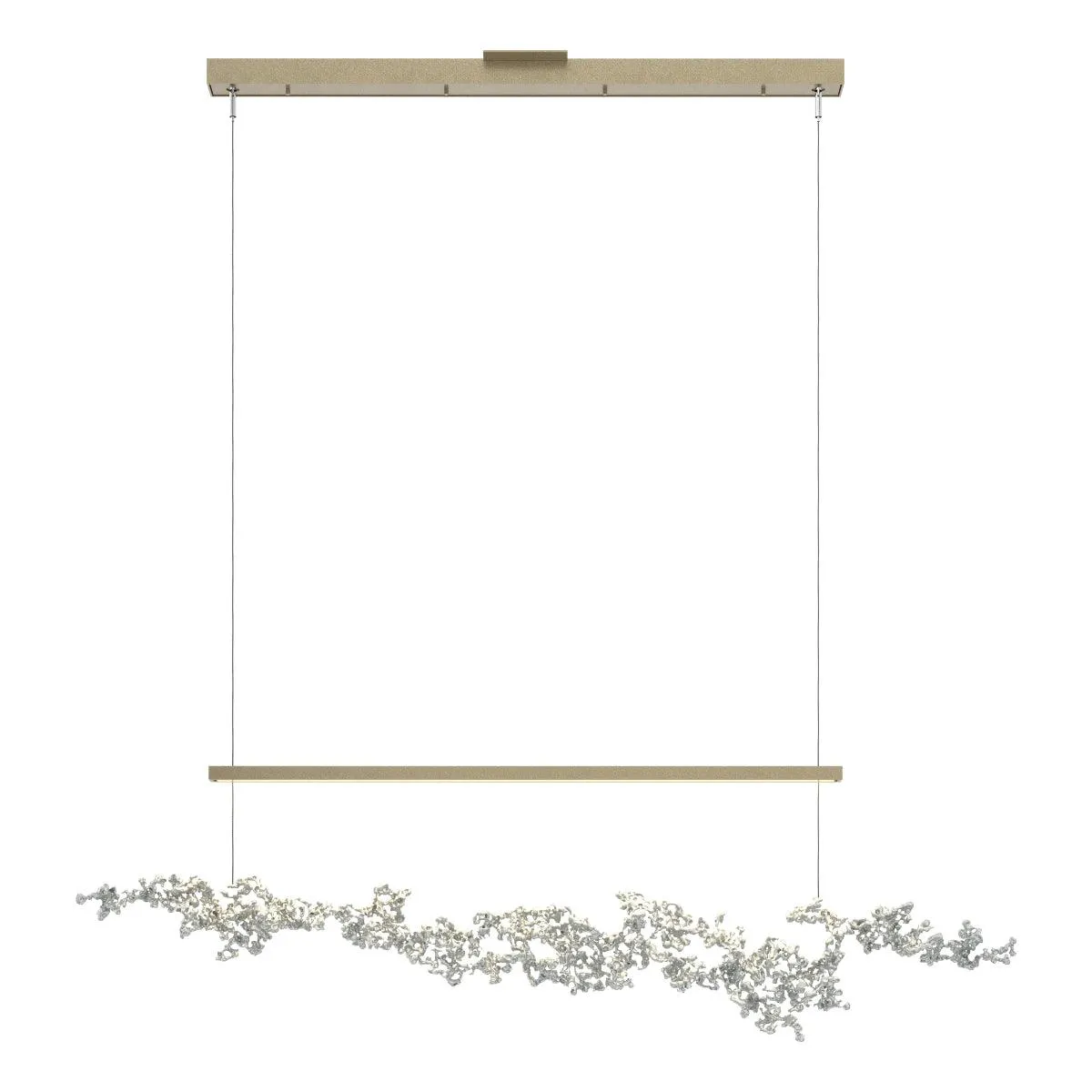 Coral 56 in. LED Linear Pendant Light Soft Gold finish