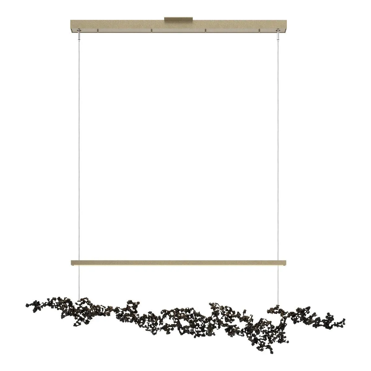 Coral 56 in. LED Linear Pendant Light Soft Gold finish