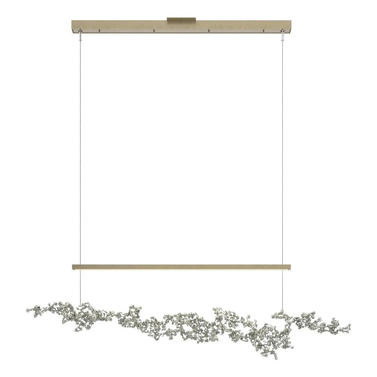 Coral 56 in. LED Linear Pendant Light Soft Gold finish