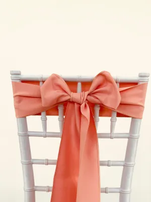 Coral Polyester Sashes