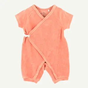 Coral Terry Kimono Romper