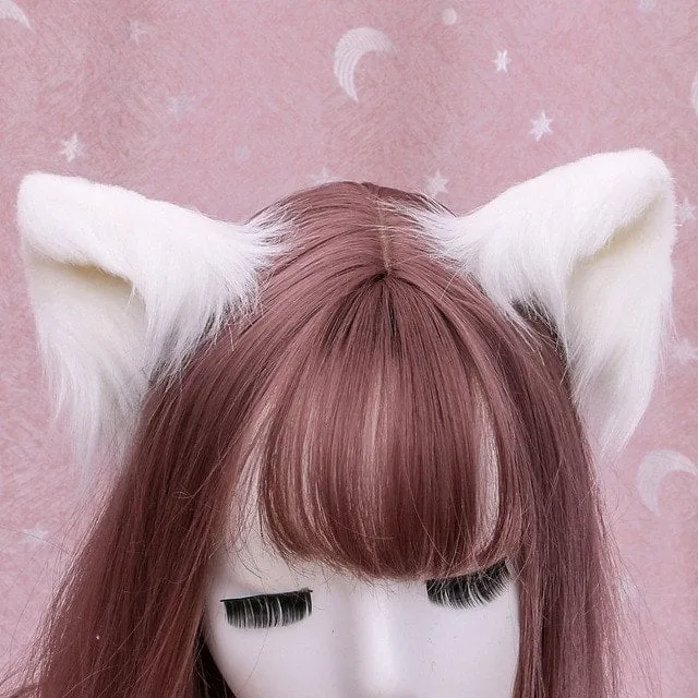 Cosplay Cute Kitten Cat Ears with Little Bell Hair Clip