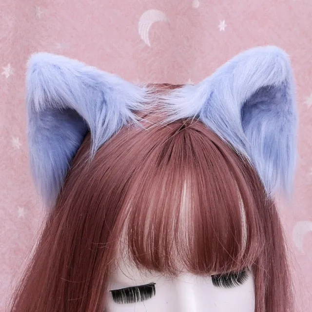 Cosplay Cute Kitten Cat Ears with Little Bell Hair Clip