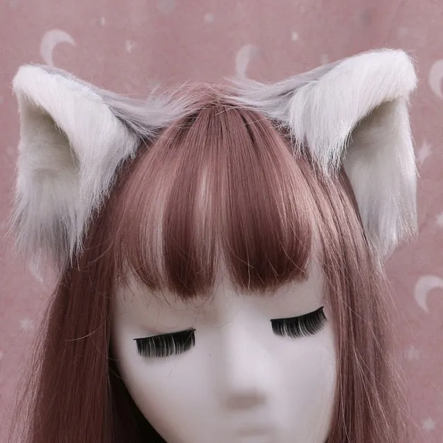 Cosplay Cute Kitten Cat Ears with Little Bell Hair Clip