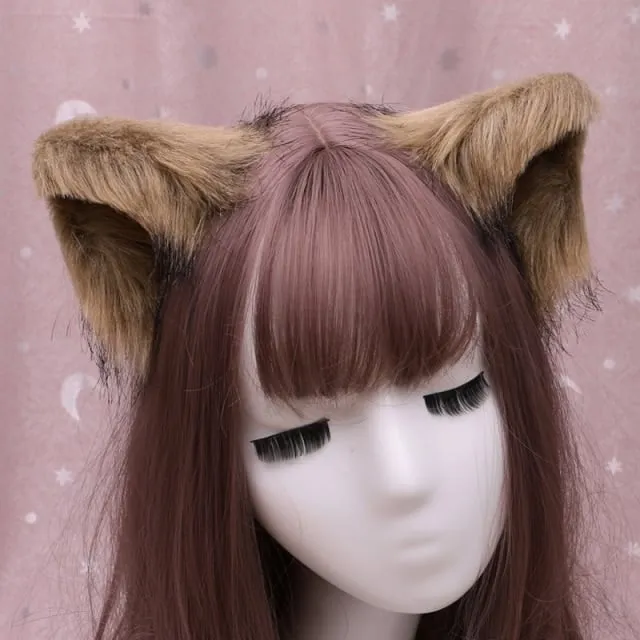 Cosplay Cute Kitten Cat Ears with Little Bell Hair Clip