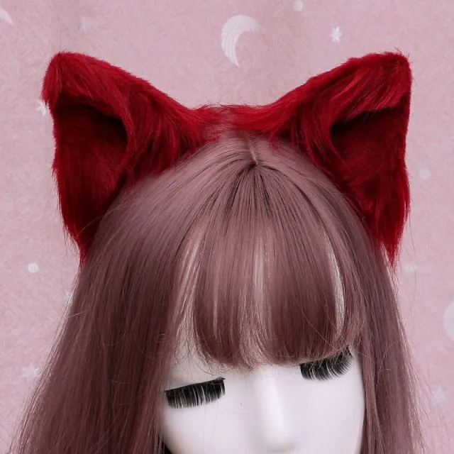 Cosplay Cute Kitten Cat Ears with Little Bell Hair Clip