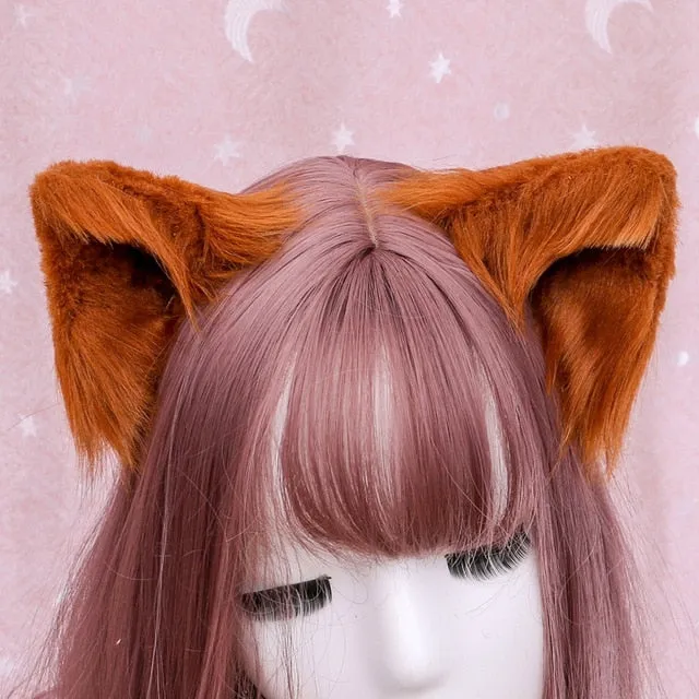 Cosplay Cute Kitten Cat Ears with Little Bell Hair Clip