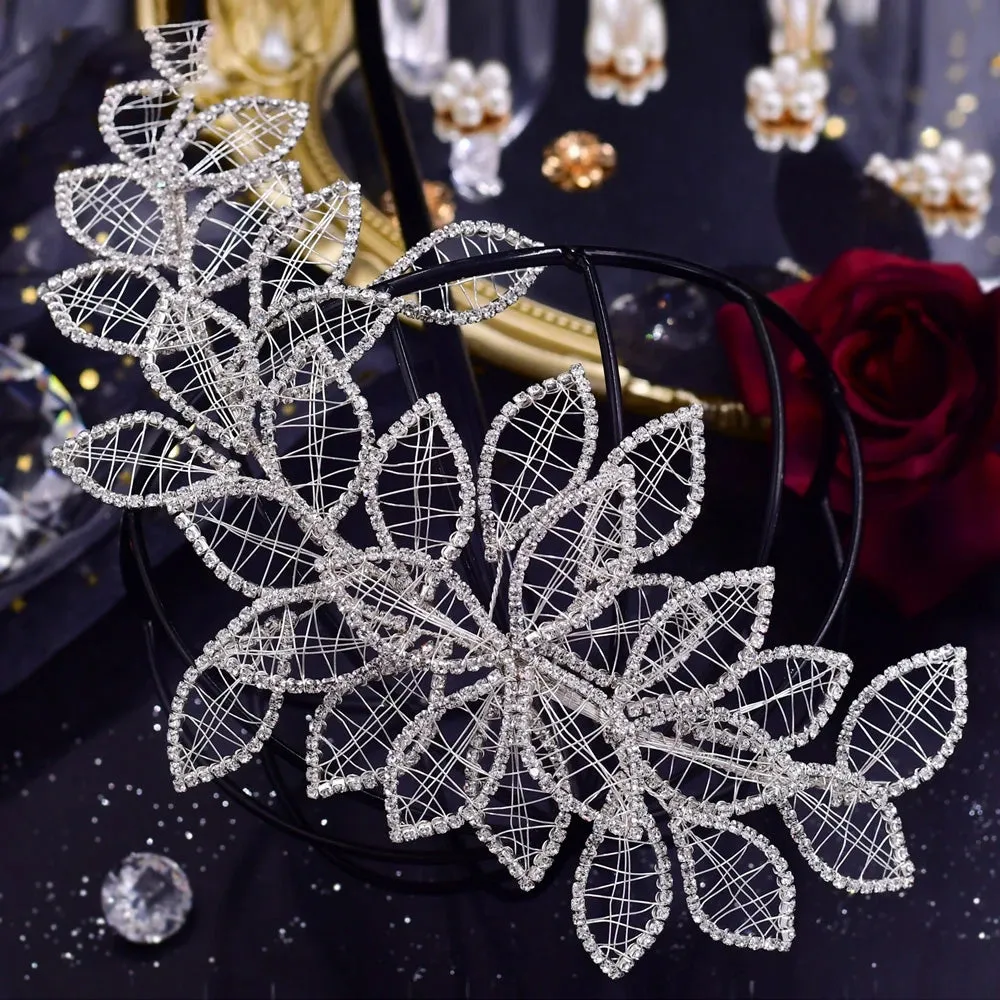 Crystal Lead Headband for Brides Wedding Hair Accessories Bridal Headpiece