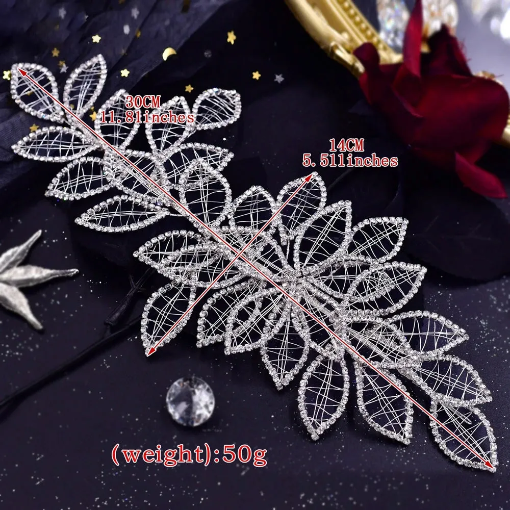 Crystal Lead Headband for Brides Wedding Hair Accessories Bridal Headpiece