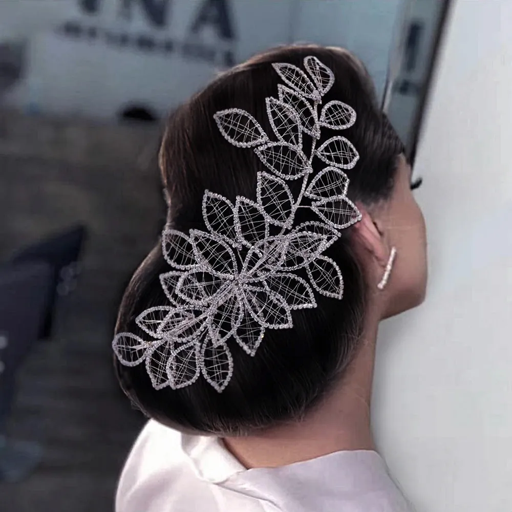 Crystal Lead Headband for Brides Wedding Hair Accessories Bridal Headpiece