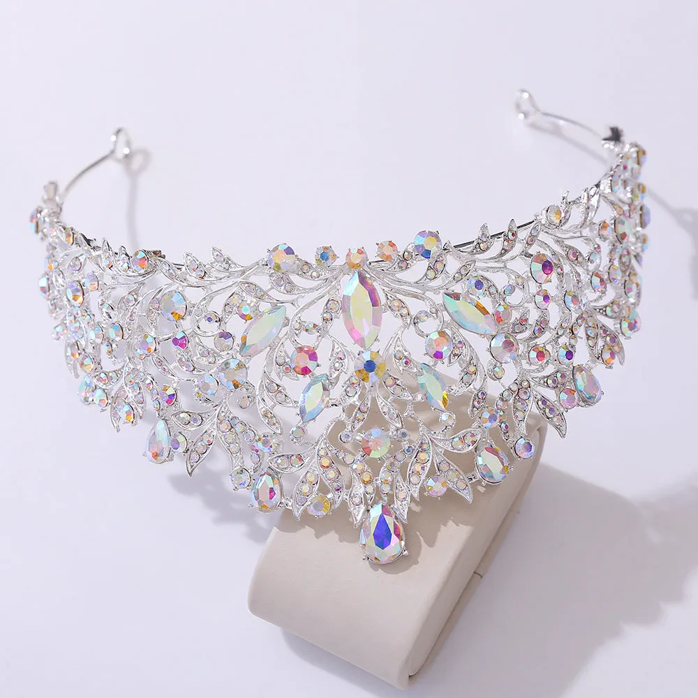 Crystal Tiara Crown For Women Girls Wedding Party Luxury Elegant Bridal Queen Hair Dress Accessories