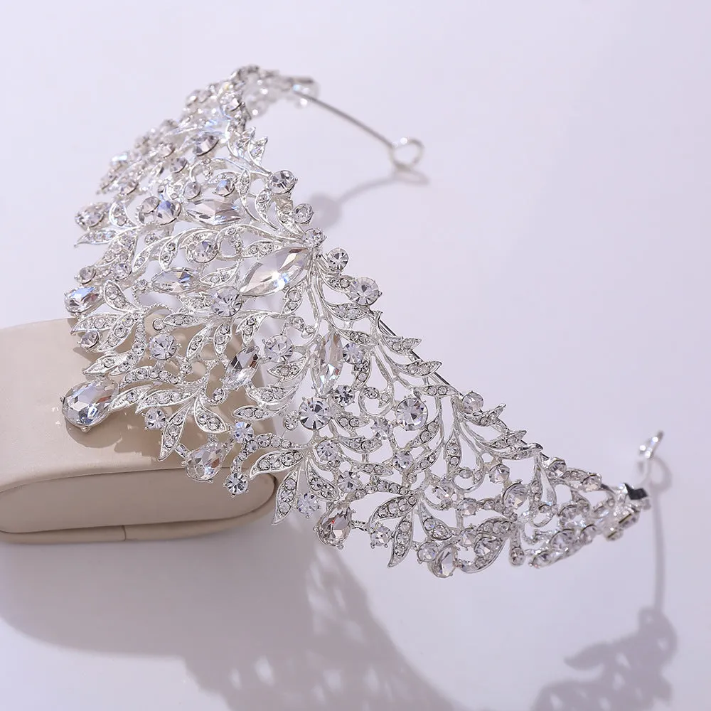 Crystal Tiara Crown For Women Girls Wedding Party Luxury Elegant Bridal Queen Hair Dress Accessories