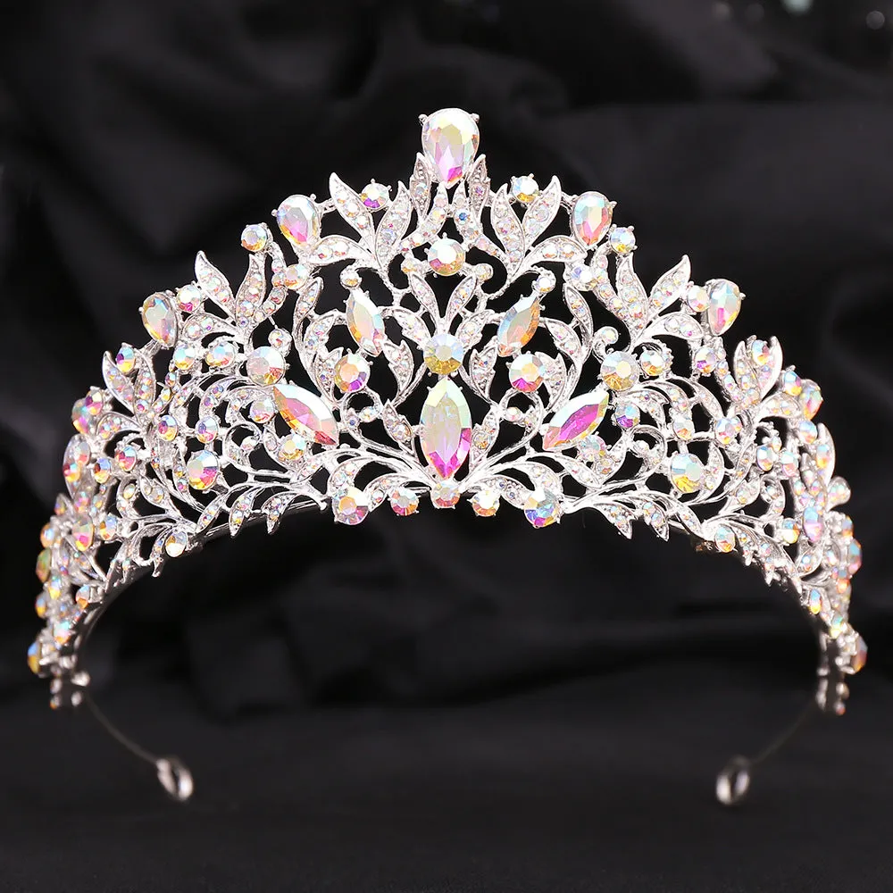 Crystal Tiara Crown For Women Girls Wedding Party Luxury Elegant Bridal Queen Hair Dress Accessories