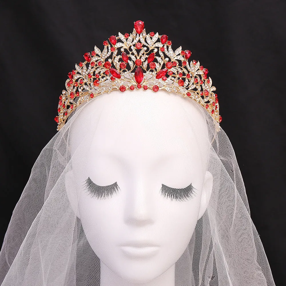 Crystal Tiara Crown For Women Girls Wedding Party Luxury Elegant Bridal Queen Hair Dress Accessories