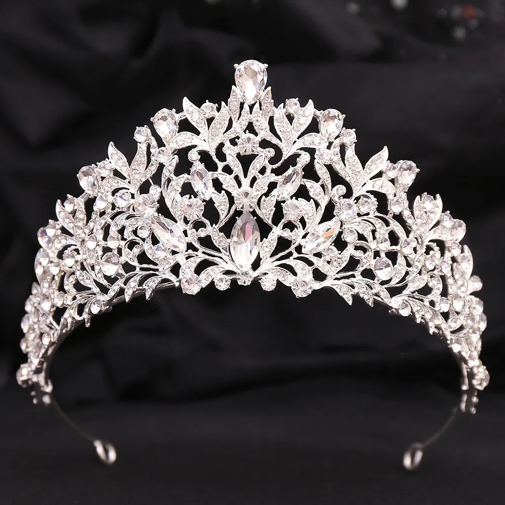 Crystal Tiara Crown For Women Girls Wedding Party Luxury Elegant Bridal Queen Hair Dress Accessories