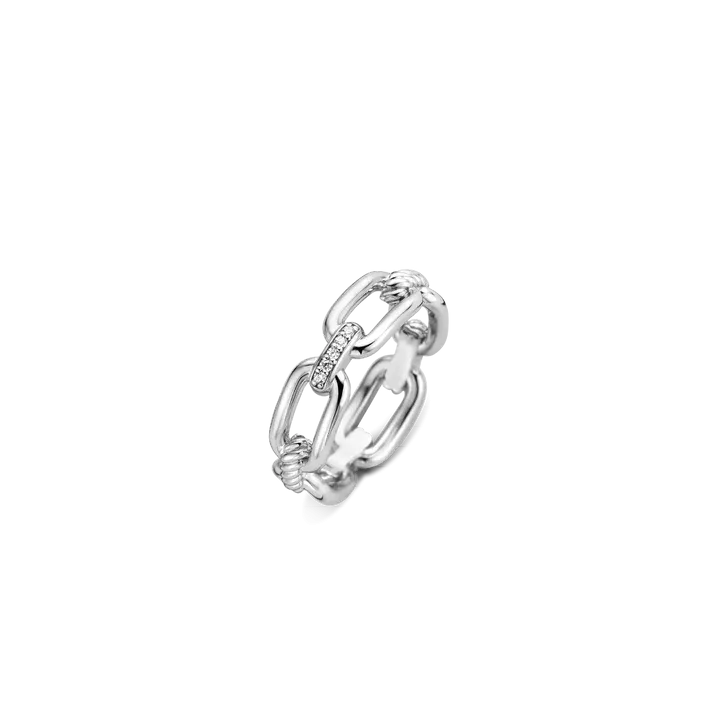 Cubic Zirconia Chain Link Ring