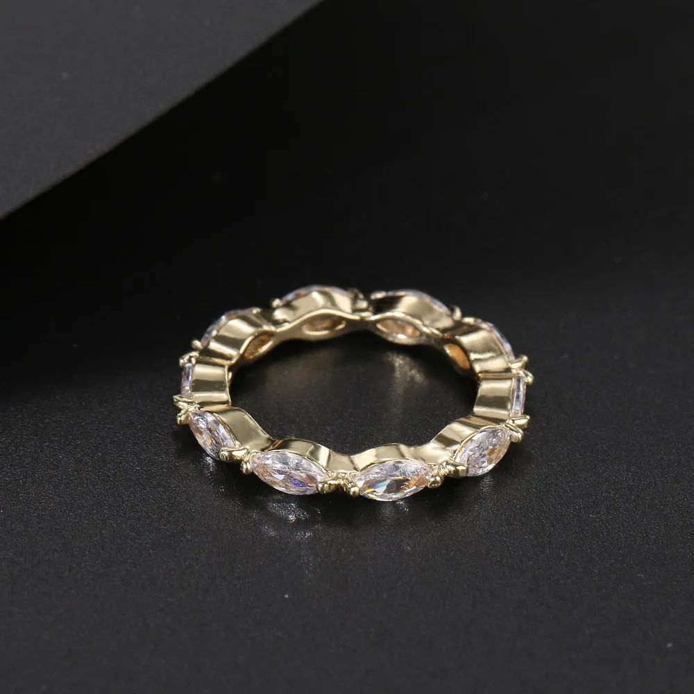 Cubic Zirconia Engagement Crystal Rings