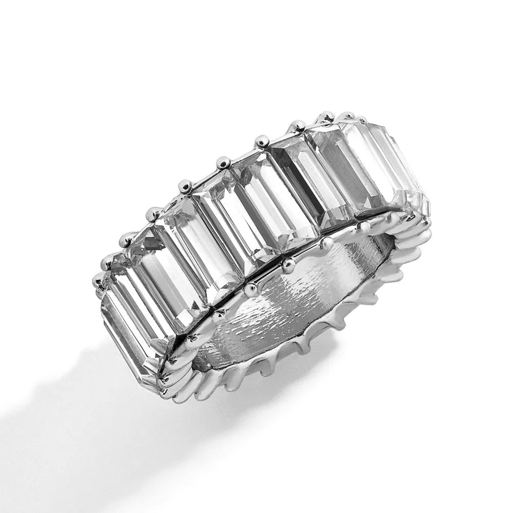 Cubic Zirconia Engagement Crystal Rings
