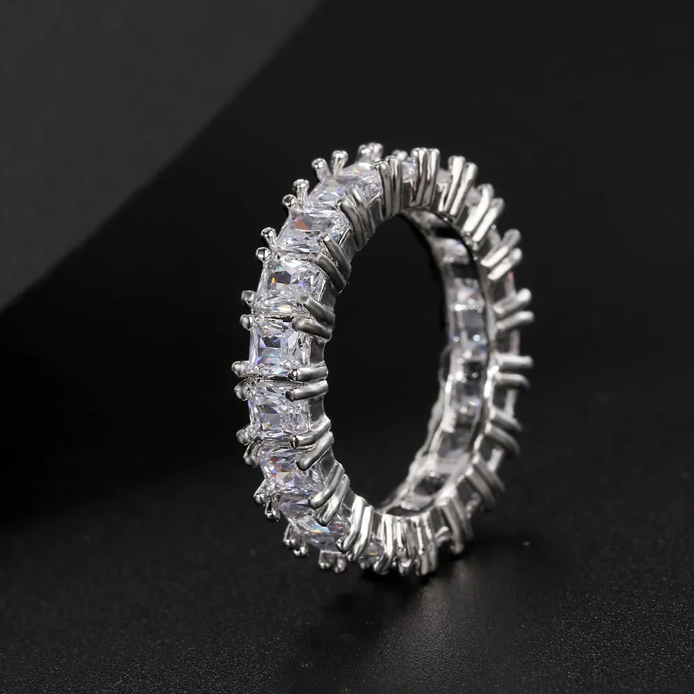 Cubic Zirconia Engagement Crystal Rings