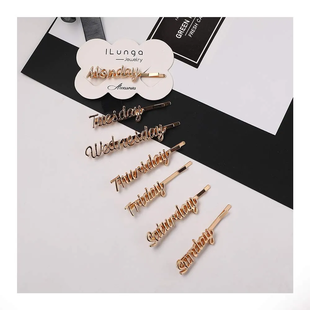 Custom Hair Clips | Personalized Hair Clip | Name Hair Clip | Hairpin for Women | Trendy Lettering Hairpin | Wedding Jewelry | Name Hairpin