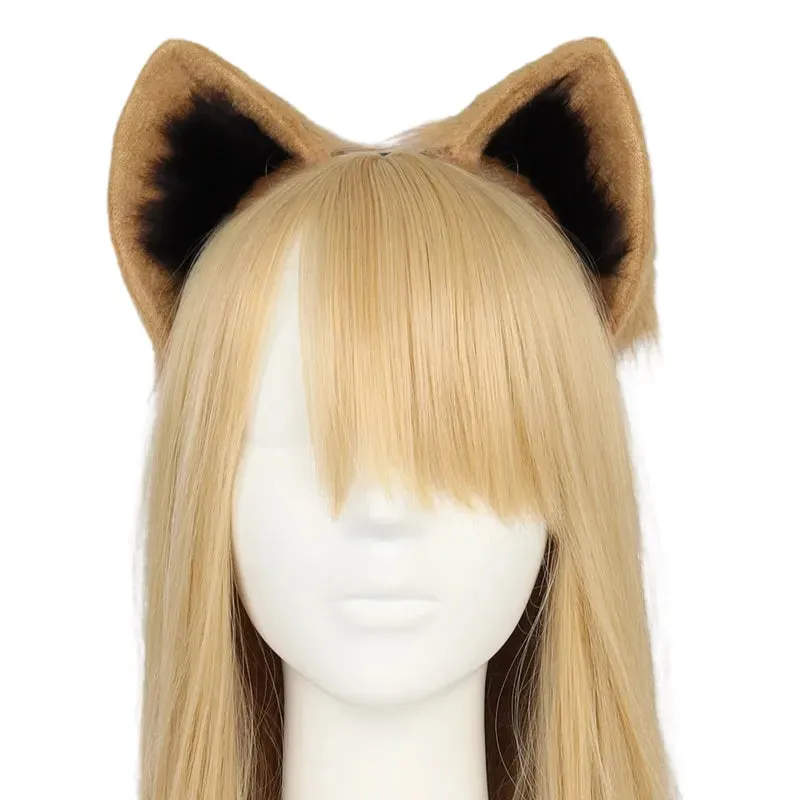 Cute Cat Ear Cosplay Hair Hoop with Flower Hairpin Woman Teens Headband for Live Broadcast Cartoon Carnivals Hairband