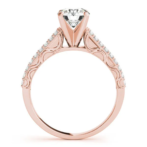 Double Diamond Band Moissanite Engagement Ring - Delilah