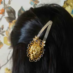 Dual Toned Peacock Motif Hairpin