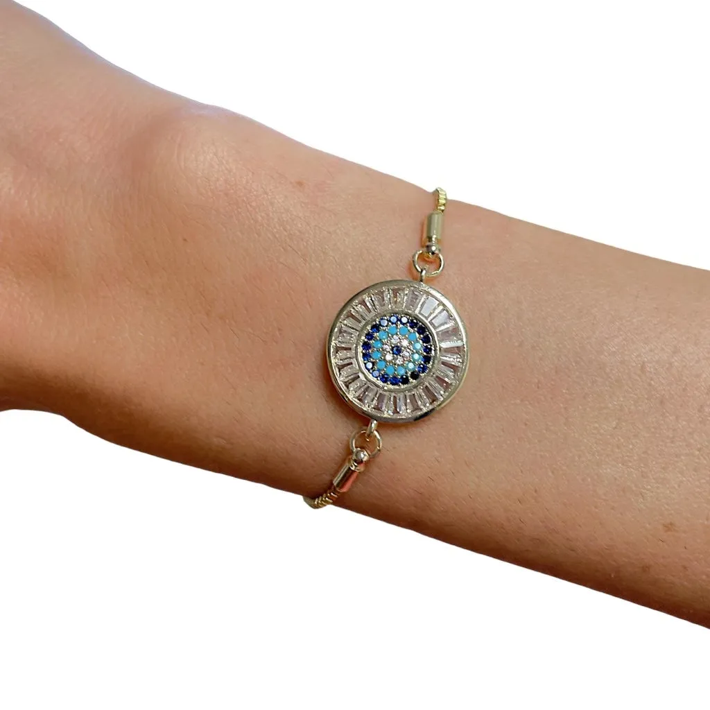 Evil Eye Adjustable CZ Bracelets