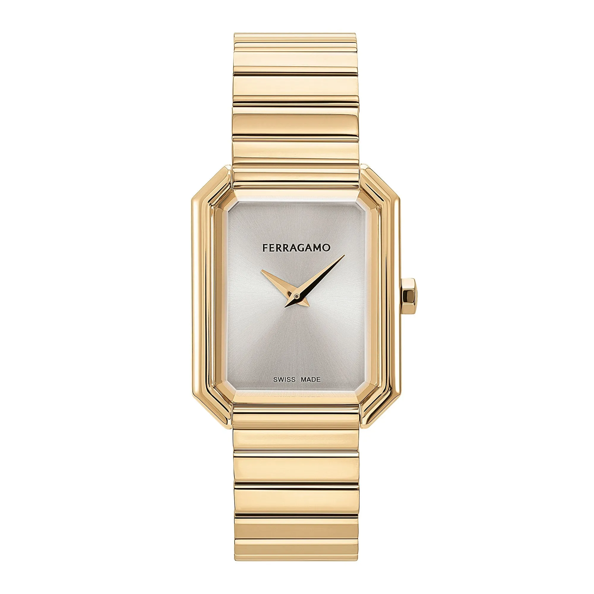 Ferragamo Crystal Gold-Tone Stainless Steel Bracelet Watch 26.5x33.5mm - SFS800424