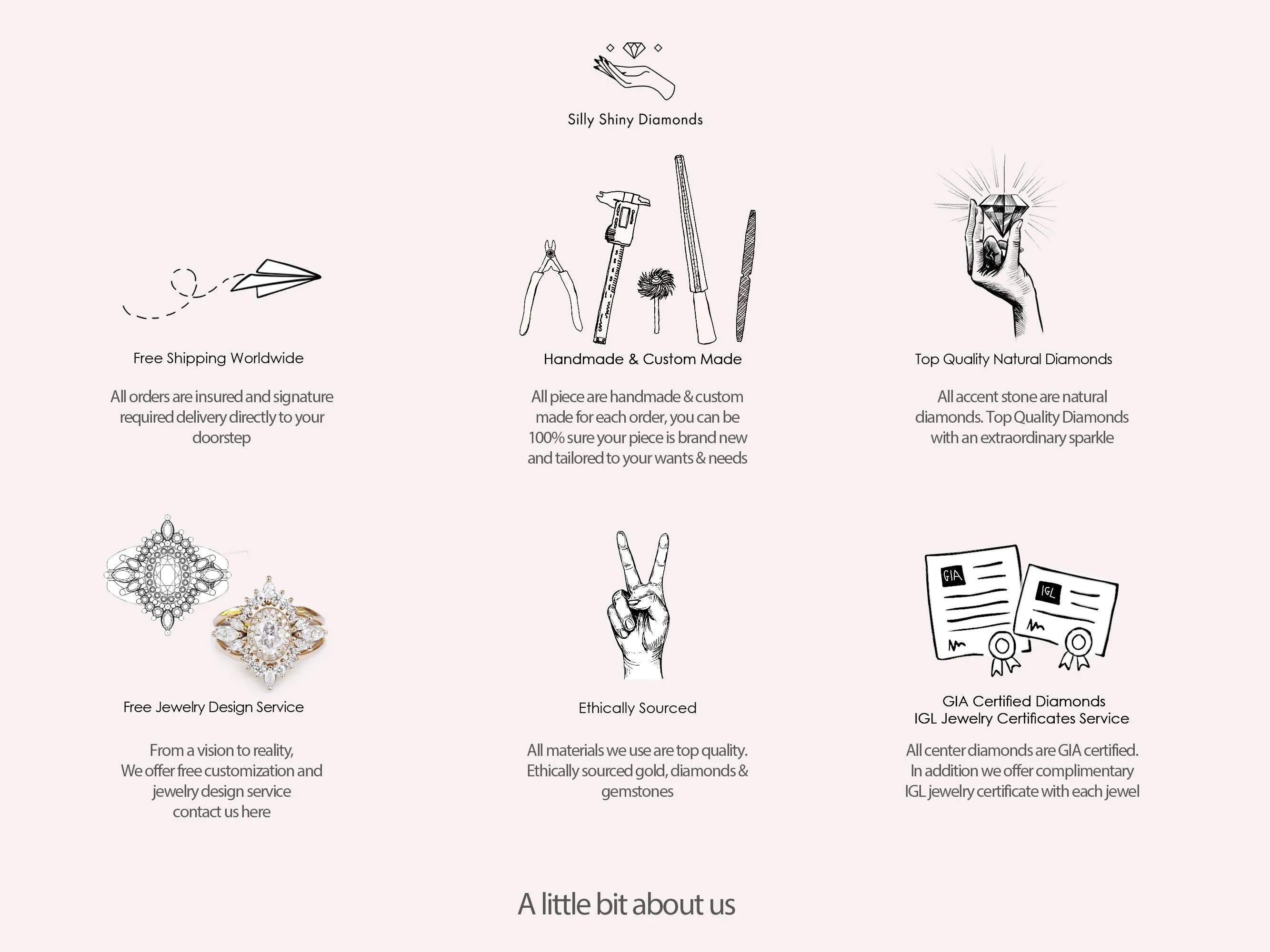 Flowers Pear Diamond Engagement Ring & Two Matching Nesting Bands Three Ring Set - "Antheia" ♥