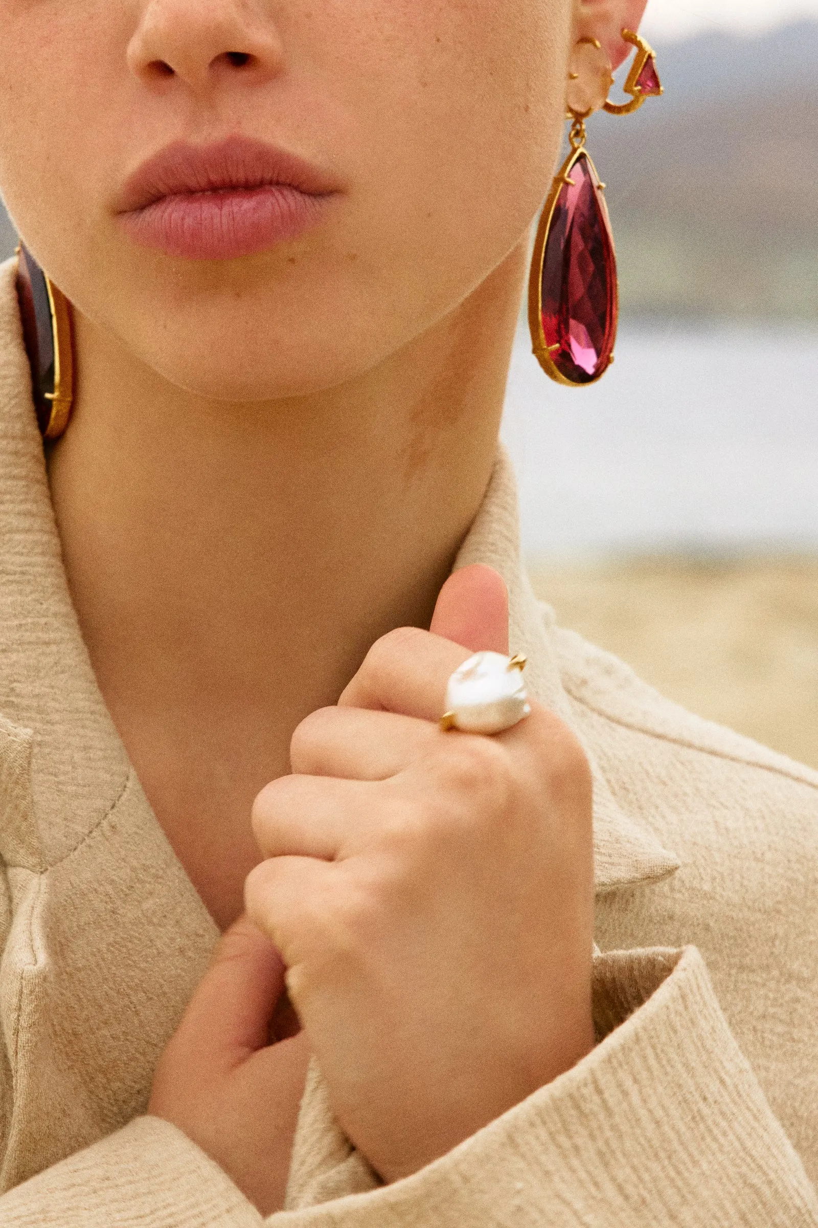 Franca Earrings Hot Pink