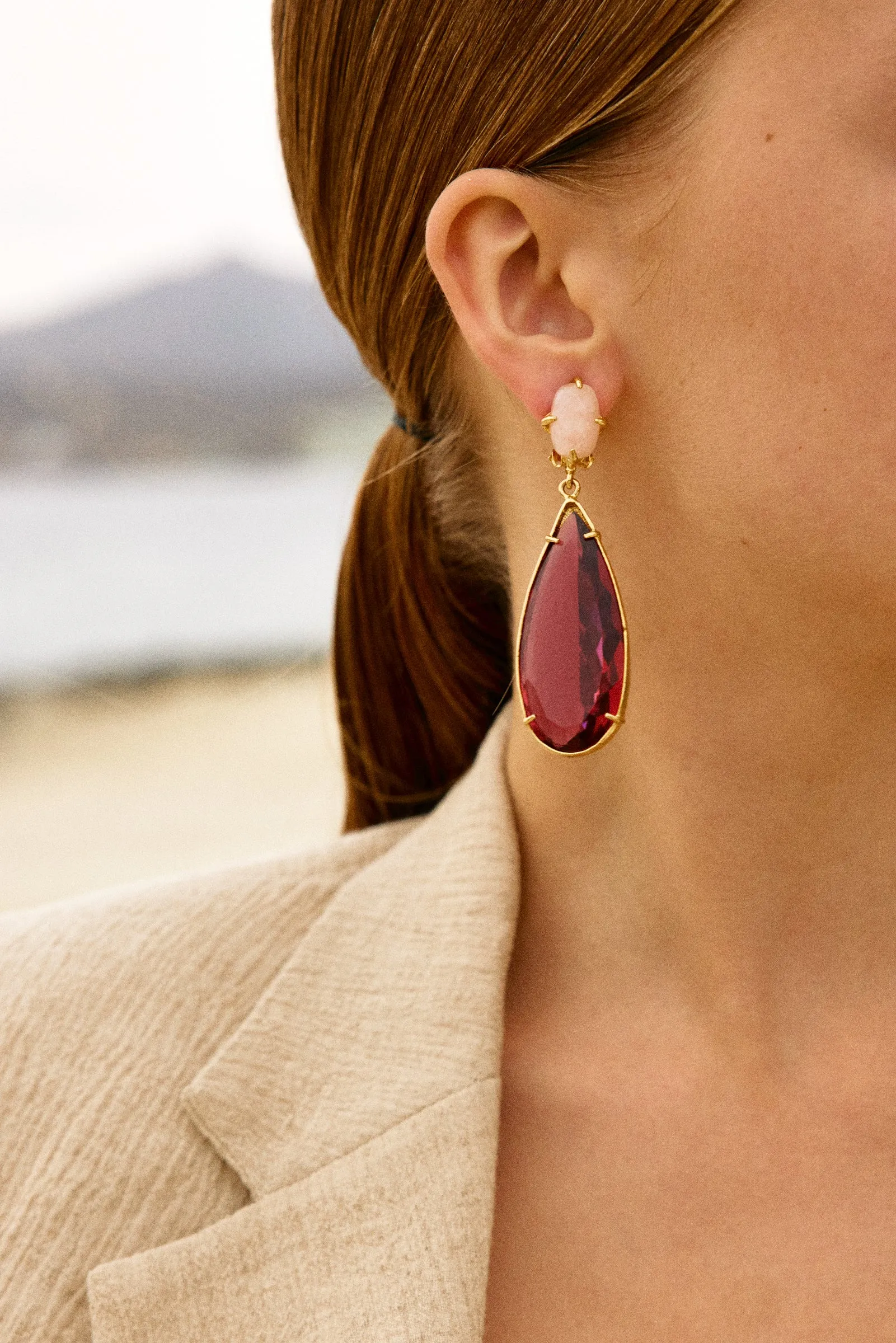 Franca Earrings Hot Pink