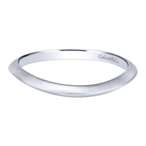 Gabriel and Co White Gold Curved Band