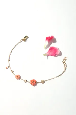 GARDEN BRACELET - CORAL FLOWER