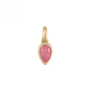 Gold Plated Birthstone Pink Quartz Pendant P5220