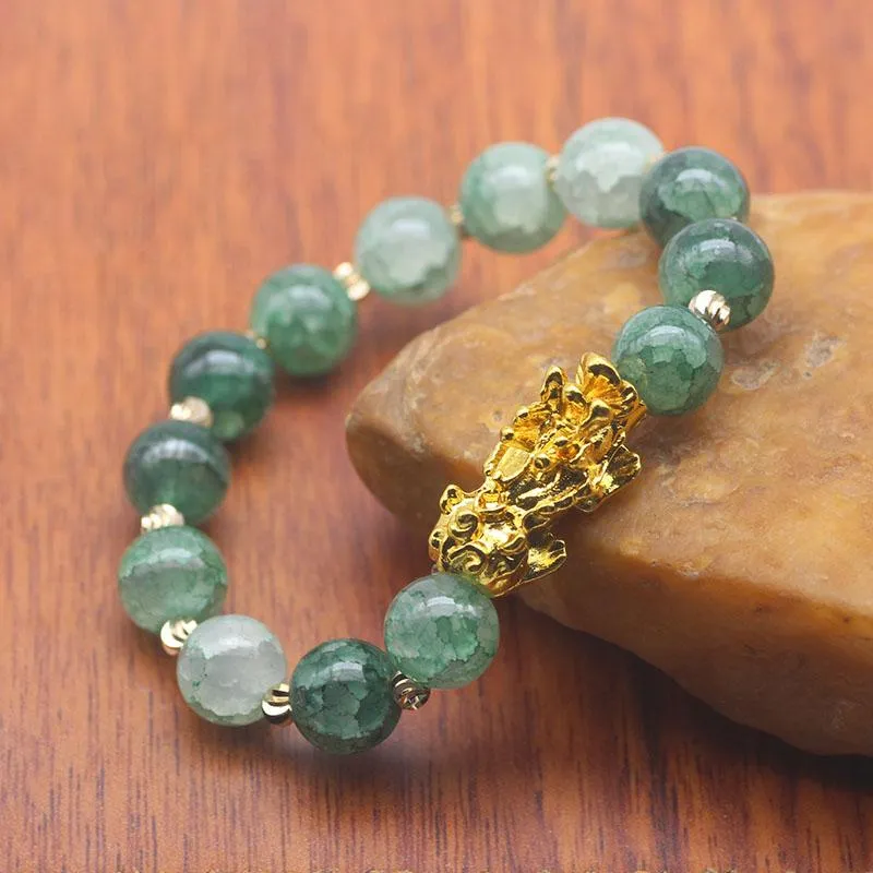 Golden Pi Xiu Beaded Bracelet Custom Design Pixiu Bracelet