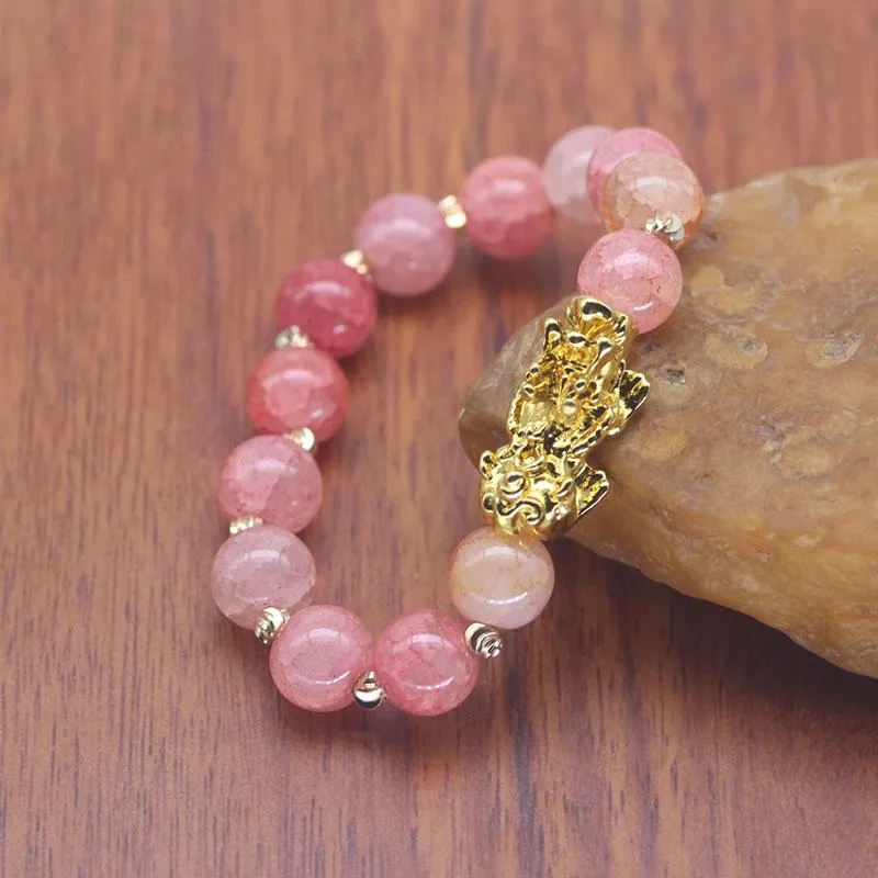 Golden Pi Xiu Beaded Bracelet Custom Design Pixiu Bracelet