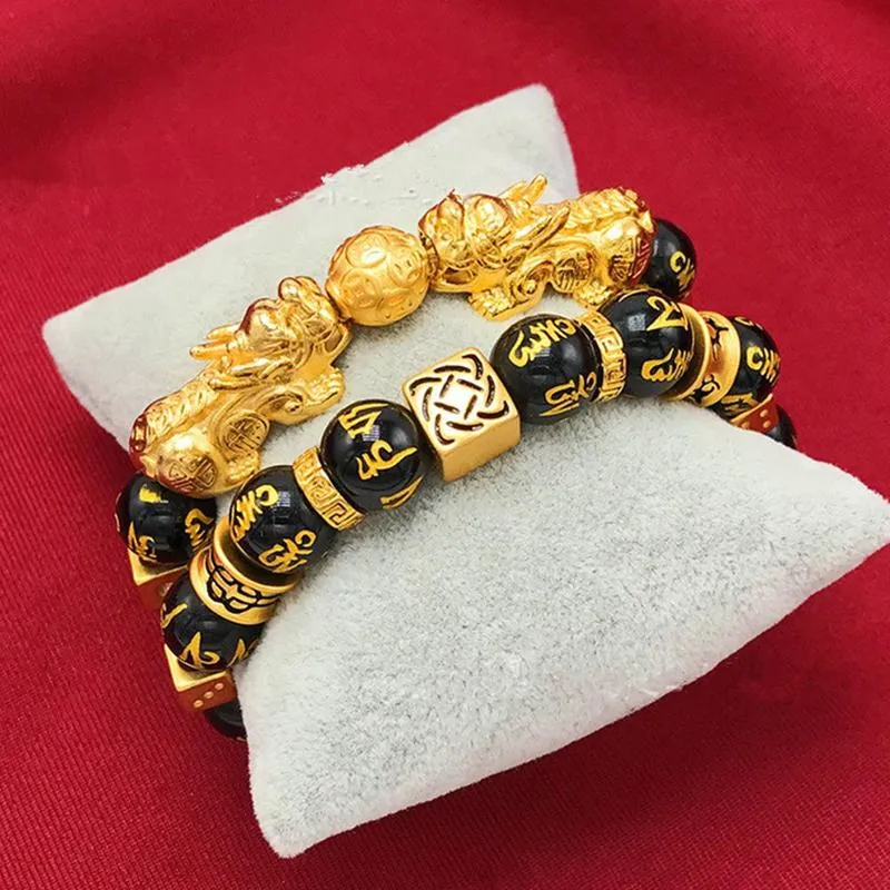 Golden Pi Xiu Beaded Bracelet Custom Design Pixiu Bracelet