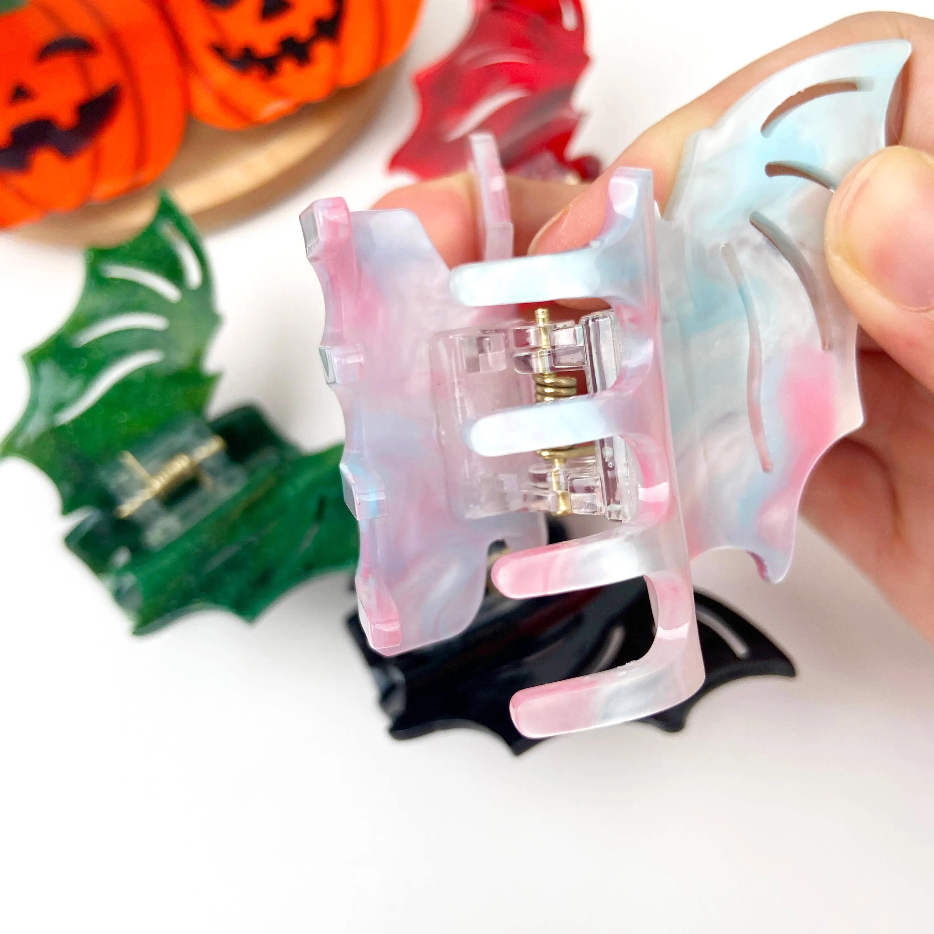 Halloween costume lovely bat hair clip: Black