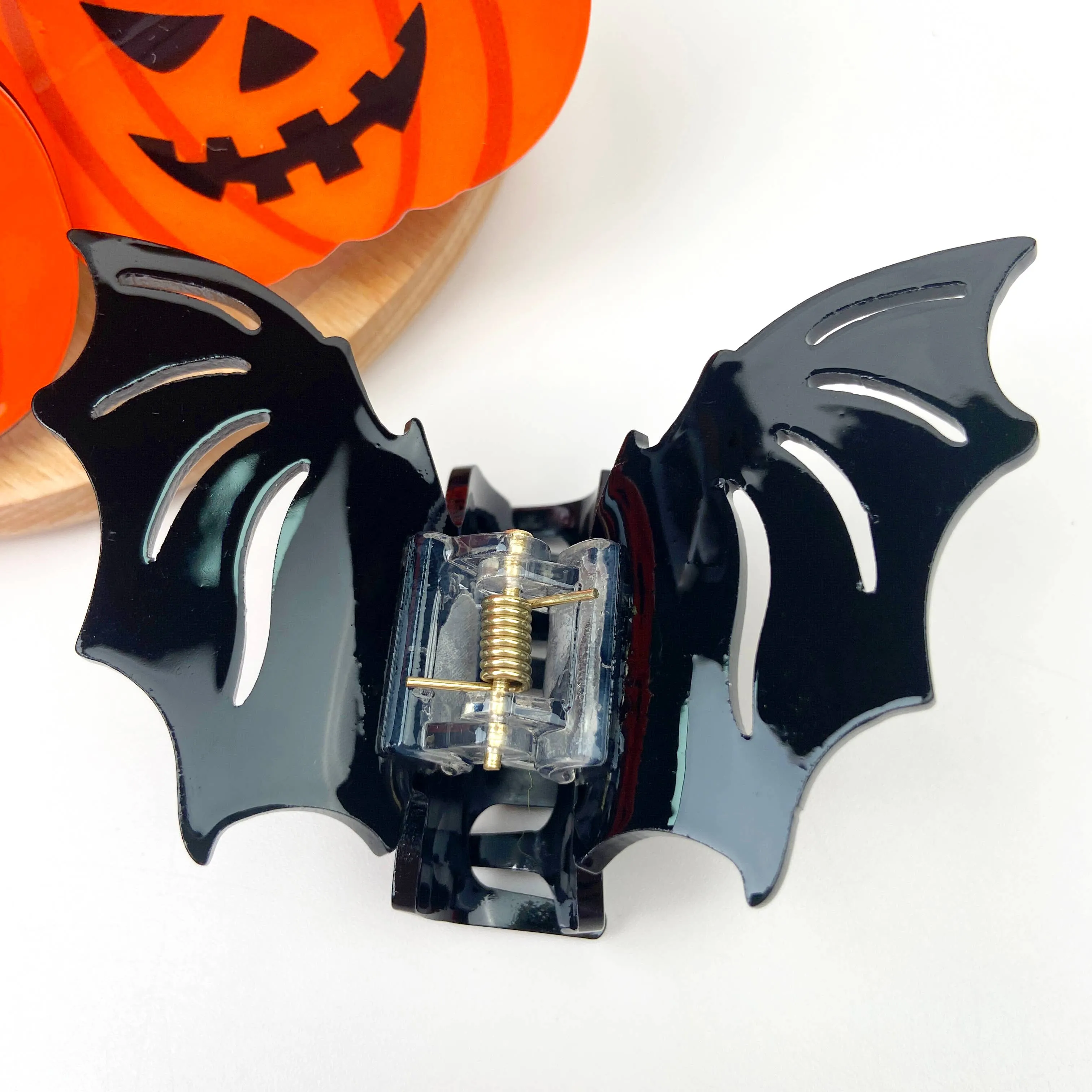 Halloween costume lovely bat hair clip: Black
