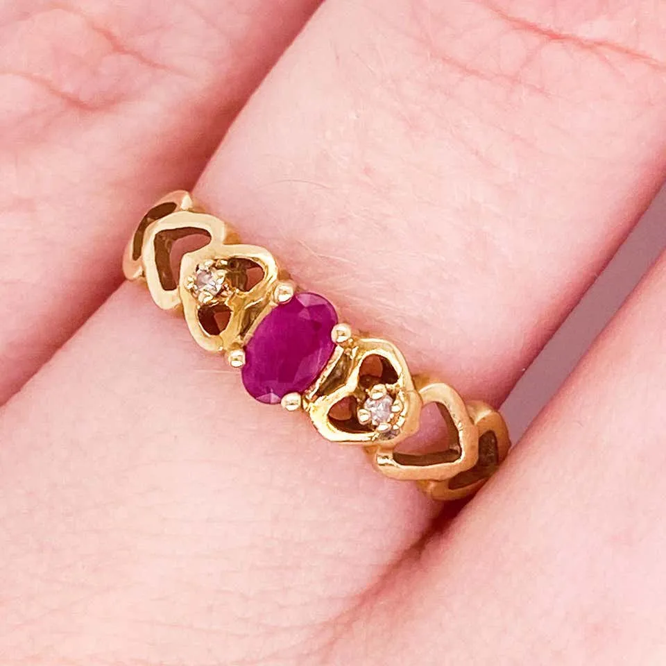 Heart Ruby Ring