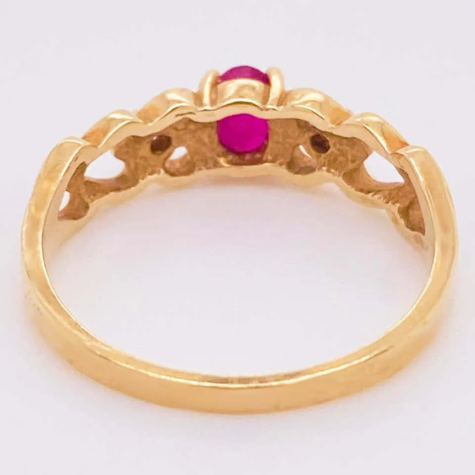 Heart Ruby Ring
