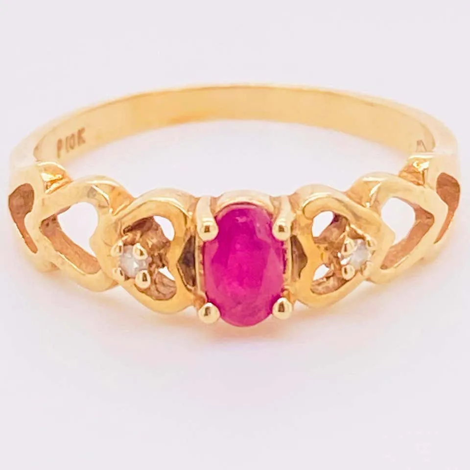 Heart Ruby Ring