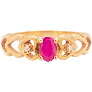 Heart Ruby Ring