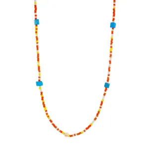 Height of Summer Logo Ball Orange Beaded Necklace